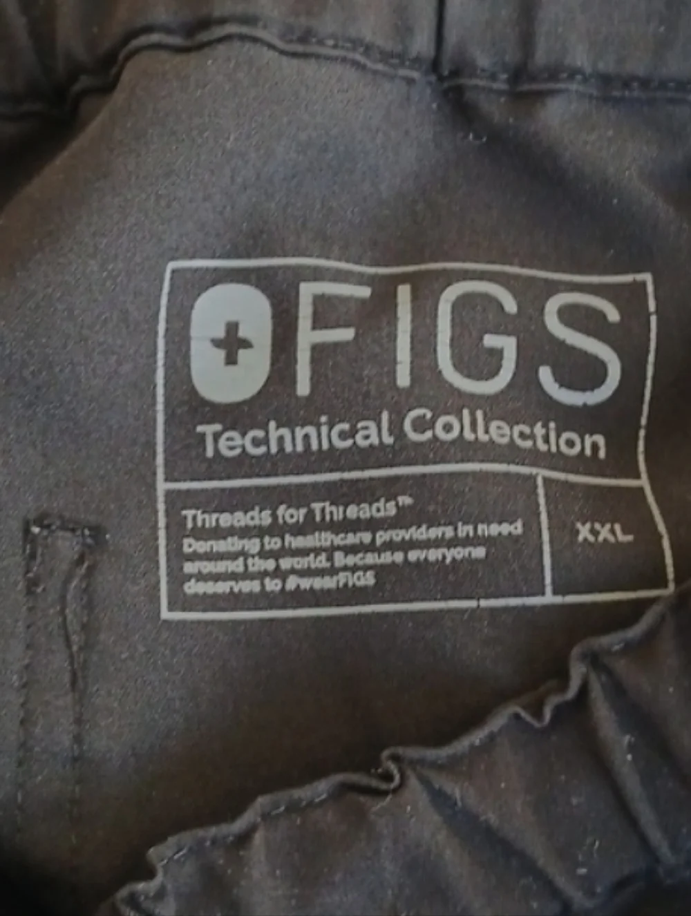 Men’s FIGS Pisco Scrub Pants Black Size XXL